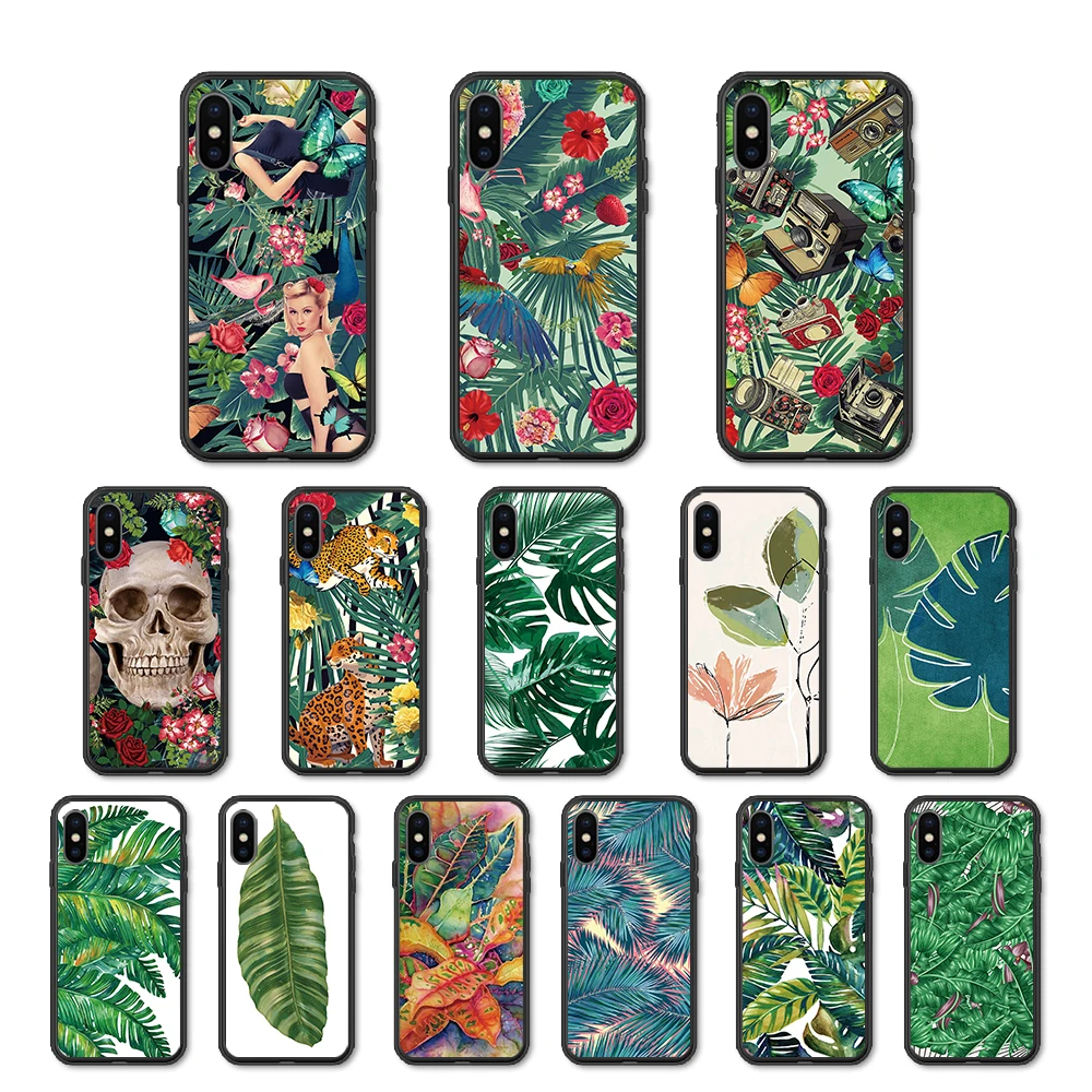 For Huawei Y6 Y7 Y5 Y9 Prime 2019 2018 2017 fashion Case Y 6 5 7 9 on huawi p9lite smart cover funda leaves green | Мобильные