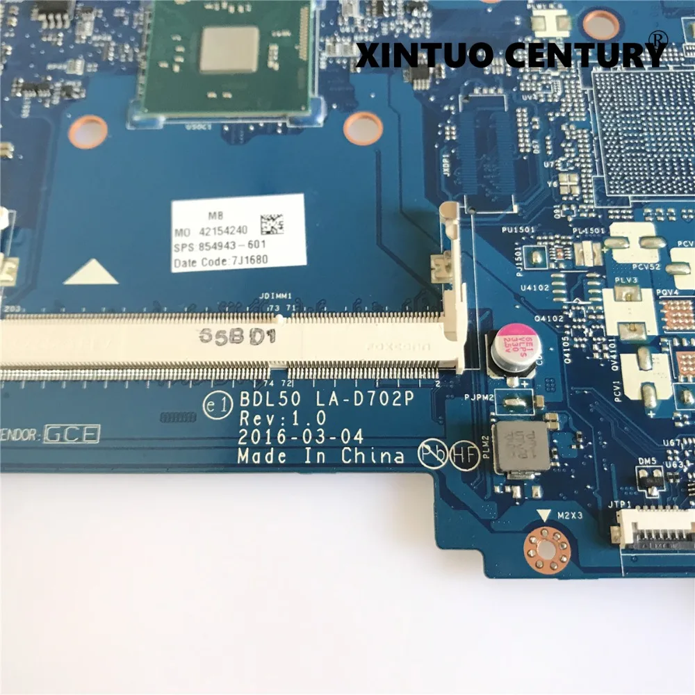 G5 001 Motherboard BDL50 LA-D702P SR2KL N3710 DDR3 100% Testado