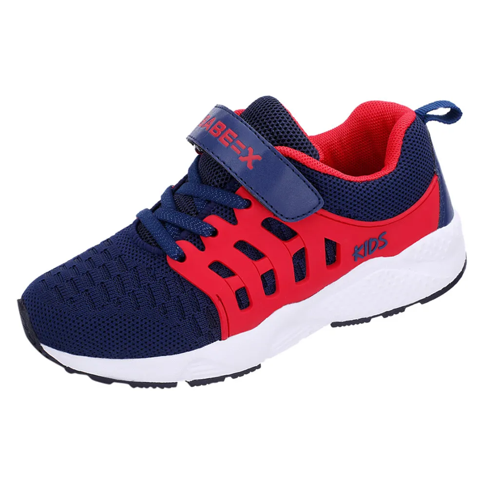 Summer Kid Sneakers Kid Running Shoes Children Sport Shoes Boy Basket Footwear Lightweight Breathable Casual Girl Shoes - Цвет: Dark Blue