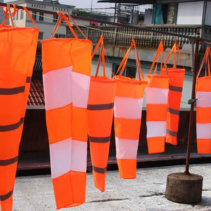 40 см нейлон аэропорт Windsock-stop Открытый ветер измерения носок мешок со светоотражающим поясом Windsock стример рыбы пиратский флаг, воздушный змей
