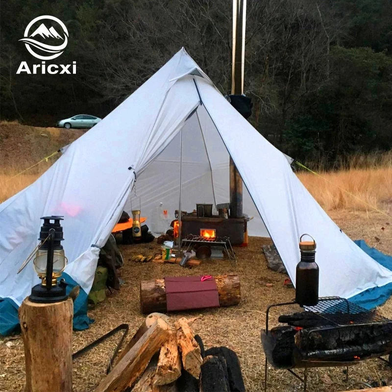 Aricxi hide 1 Outdoor black Ultralight Camping Tent 1 Person 3 Season  Professional 20D Silnylon Rodless