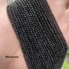 Wholesale (4strands) Natural Black Spinel 2mm Faceted Round Loose Beads Shinny Stone For Jewelry Making DIY Bracelet Necklace 2