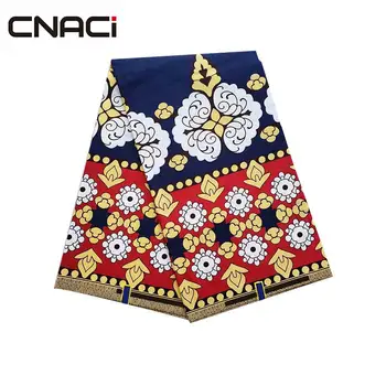 

CNACI 100% Polyester Woven Printed Fabric Ankara African Wax Prints Fabric 6 Yards/Piece Veritable Real Wax Tissu Africain Batik