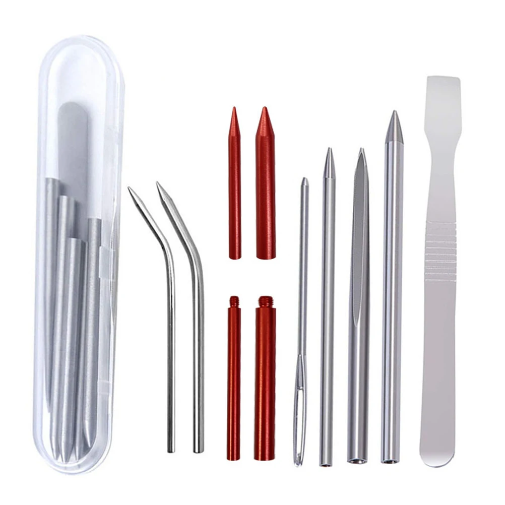 1 Set/10pcs Paracord Stitching Smoothing Needle Tool Set Paracord