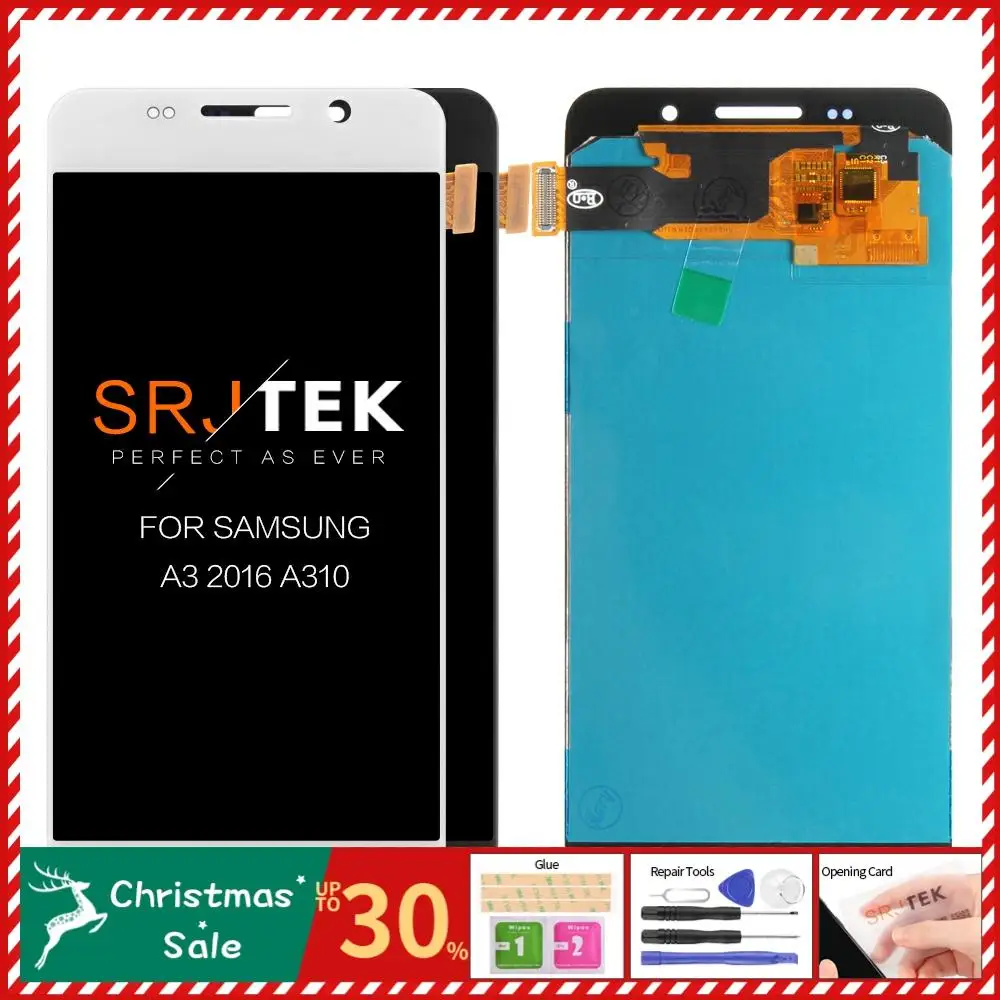 Amoled протестированный 4," для samsung Galaxy A3 lcd A310 A310F A310H A310M дисплей дигитайзер сенсорный экран сборка для SM-A310 lcd