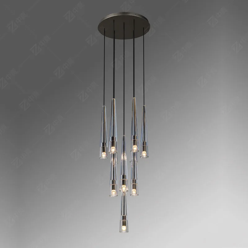 

nordic deco maison crystal LED pendant lights bedroom luminaire suspendu