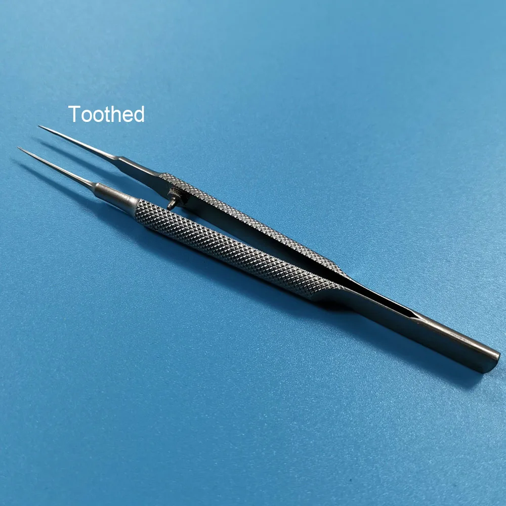 1pcTweezers Новые 4 шт./компл. офтальмологические микрохирургические инструменты 12,5 см ножницы+ держатели игл+ нержавеющая сталь tweezers хирургический инструмент - Цвет: 1pcTweezers