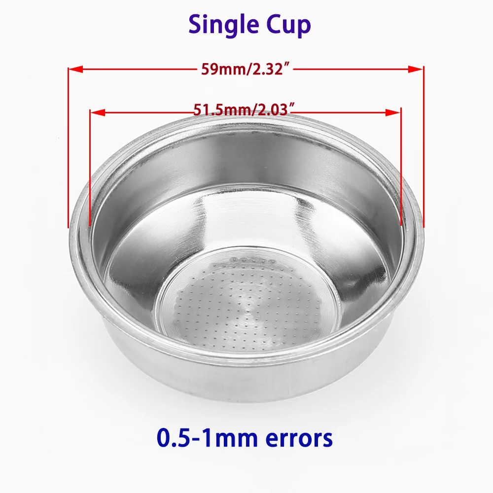 51mm Single-Cup Non-Pressure Coffee Machine Filter Basket for Household Coffee Maker Kitchen Accessories Parts coffee machine filter bowl