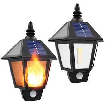 

Solar Lights Solar Flame Flickering Dancing Wall Lamp Outdoor Waterproof Led Solar Landscape Decoration Lighting Security Light