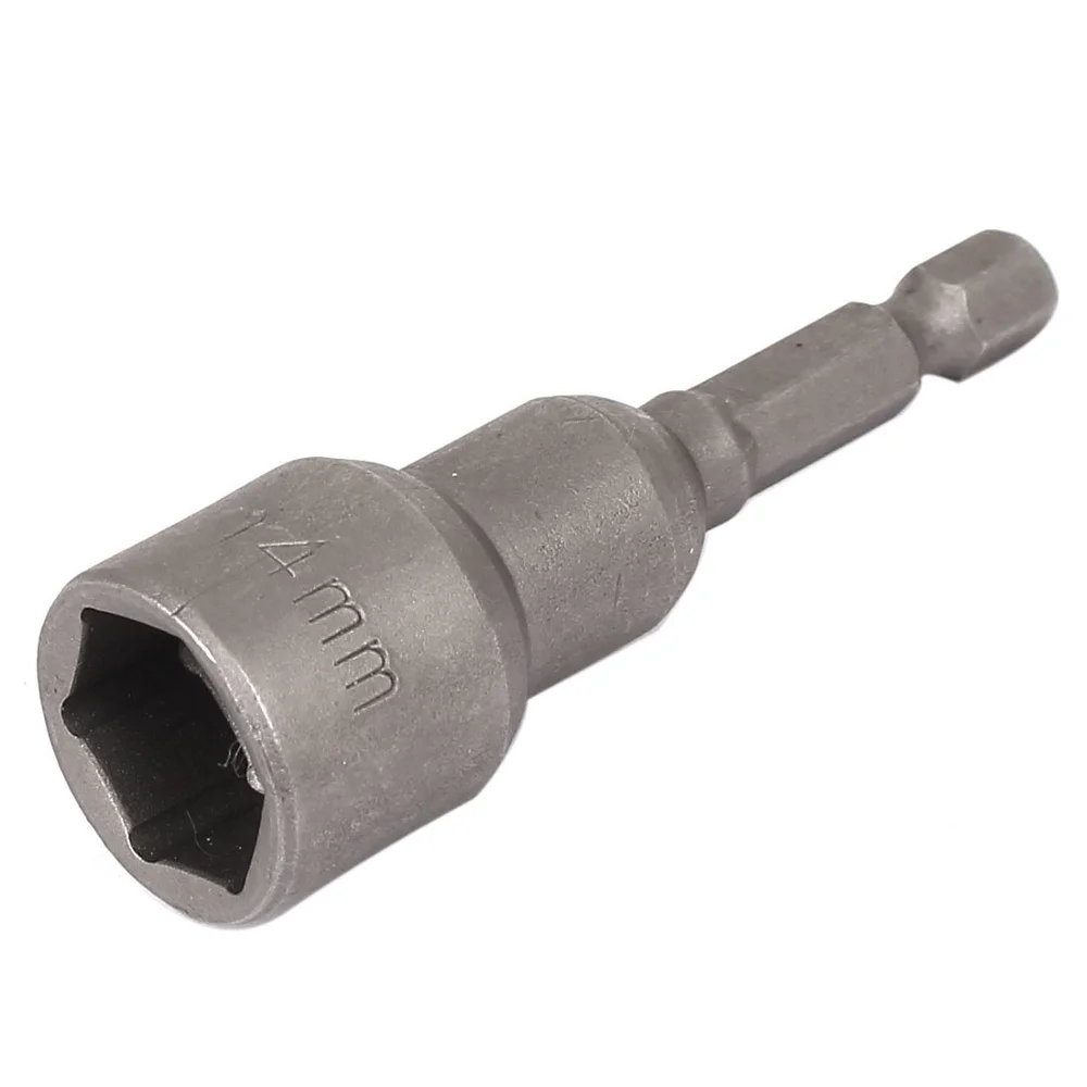H14x65mm Utoolmart высокое качество 1/" Шестигранная розетка 65 мм длиной 14~ 17 мм металлическая ударная гайка сеттер драйвер бит адаптер Ручной инструмент - Цвет: H14x65mm