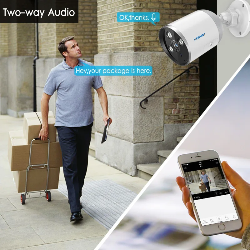 Kervay IP камера 1080P HD Cloud YCC365 Plus Wifi камера для домашней безопасности ночное видение Открытый водонепроницаемый