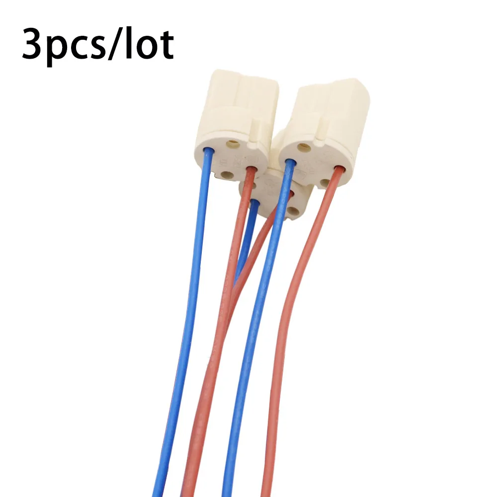 G9 Ceramic Lamp Holder Lighting accessories 110-240V Lamp Base With Wire DIY Socket For G9 LED Bead 3pcs/lot