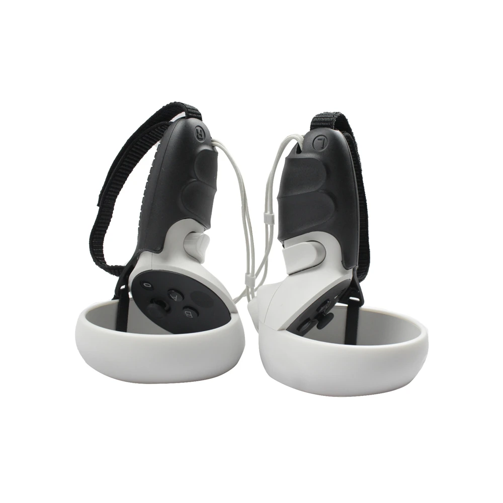 

2pcs/set Soft Silicone Handle Protective Cover Anti-fall Sweat-proof Handle Shell for Oculus Quest 2 VR Headset Accessories
