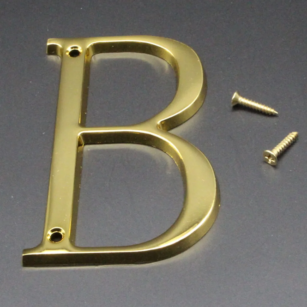 Zinc Alloy Letters Sign Floating House Number Door Alphabet Letters Street Name Kids Room Decor Plate Plaque Sign