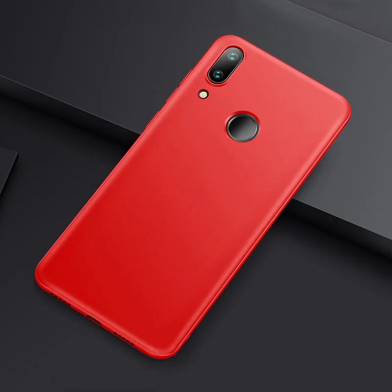 red case for Xiaomi Redmi 7A redmi 7 cover case Ultra-thin soft clear back silicone slim MOFi xiaomi redmi 7a coque transparent case - Цвет: red