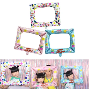 

Baby Birthday Party Photo Frame Foil Film Balloon For Family Party Decor Kid Baby Boy Girl Party Decoration Gadget For Home