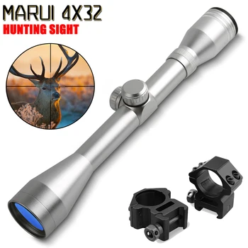 

Hot new Marui 4x32 Optical Sight Etched Glass Tactical Riflescope Reticle Sight Scope Rifle Hunting Optics black tactical gear