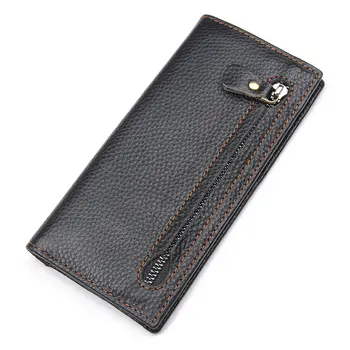 

Men Wallets Real Cow Leather Short Card Wallet Male RFID Credit Card Holder R-8122A