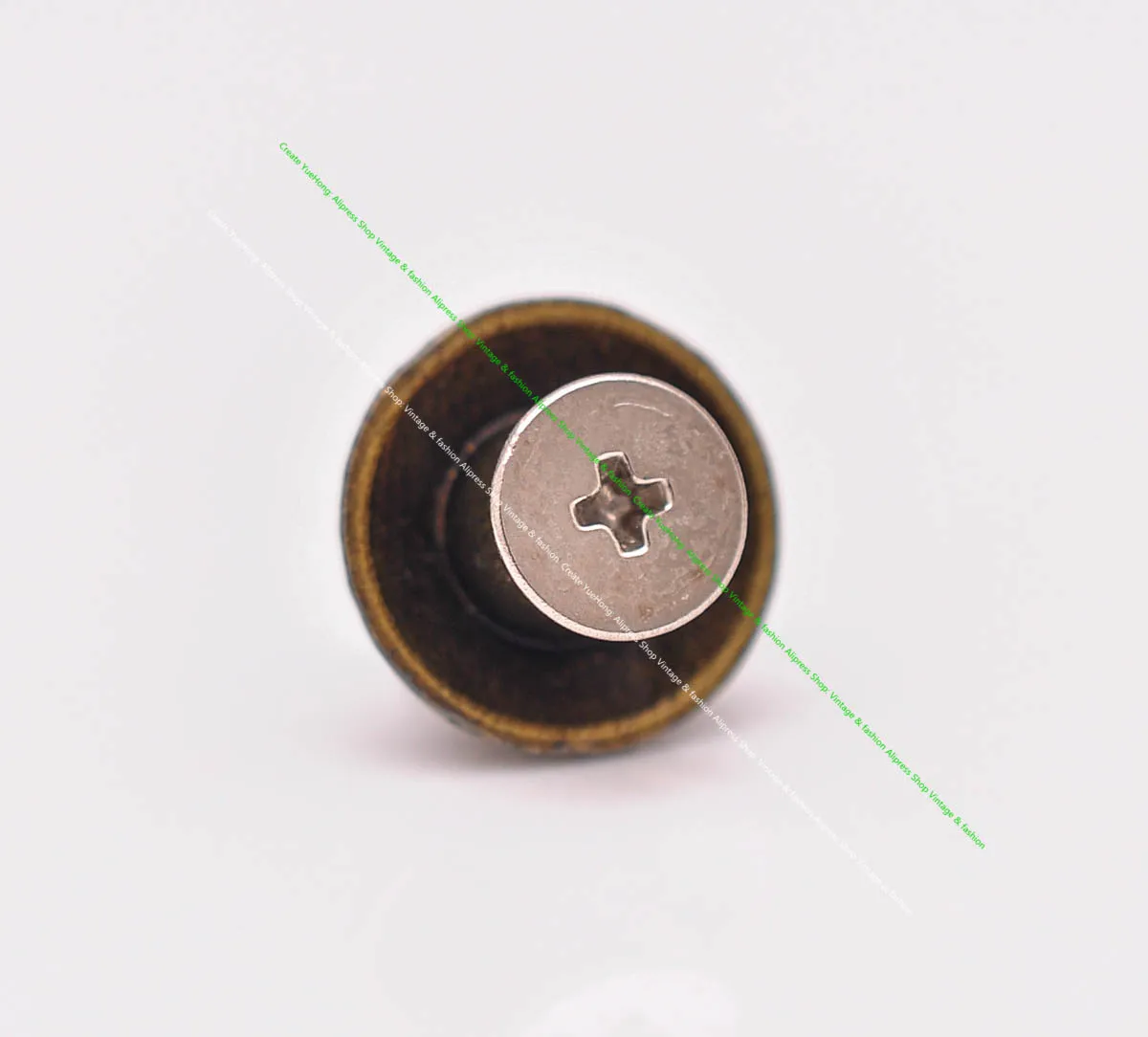 10pcs 12mm Messing Blume graviert Seil Seite DIY Leder Handwerk Gürtel Zubehör Spike Niet Bolzen gelb türkis Concho Screw back – Detail 29
