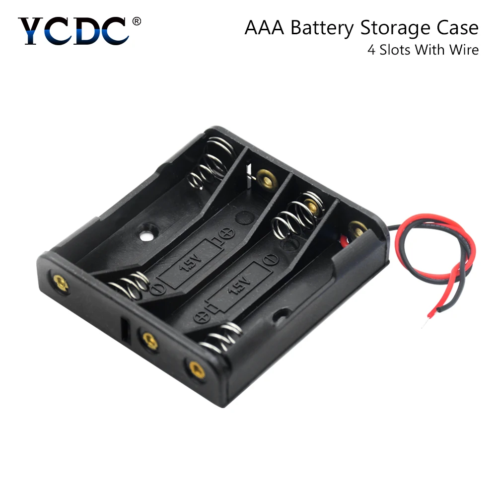 battery power pack 1pcs 1x 2x 3x 4x AAA Battery Box Case Holder With Wire Leads ABS Plastic Battery Box Connecting Solder For 1-4pcs AAA Batteries batteries for blink camera Batteries