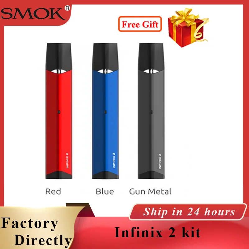 Новейшая система Vape Pod SMOK INFINIX 2 Комплект 450 мАч мл многоразового использования MTL