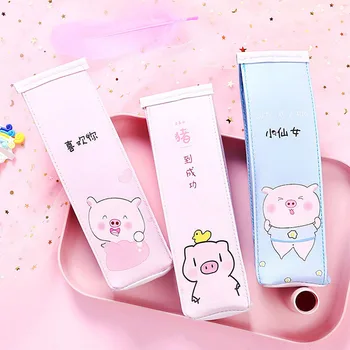 

Pig Milk Bottle Pencil Case Cute Pen Bag Stationery Pouch Gift For Girls School Office Supplies