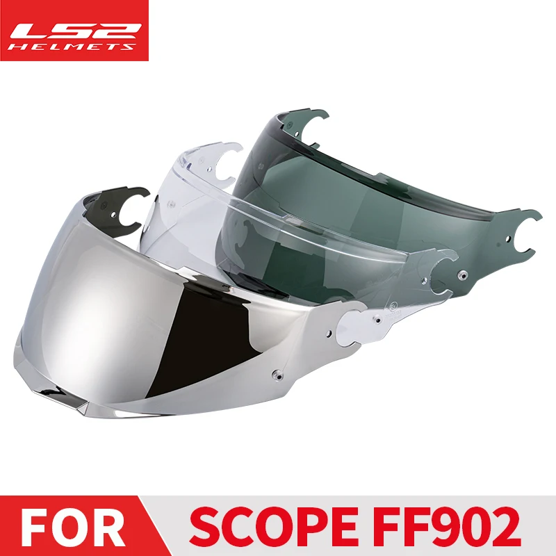 

Original LS2 FF902 SCOPE Flip Up Motorcycle Helmet Replacement Visor Extra Replacement Lens Shield With Anti-fog Patch Holes