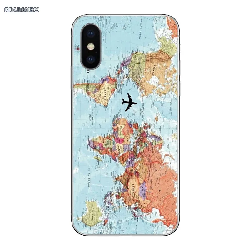 image 2 Карта мира, план путешествия, Роскошный чехол для huawei P Smart G7 G8 P7 P8 P10 Plus P20 P30 Pro P9 Lite Mini TPU силиконовый чехол - Цвет: image 2