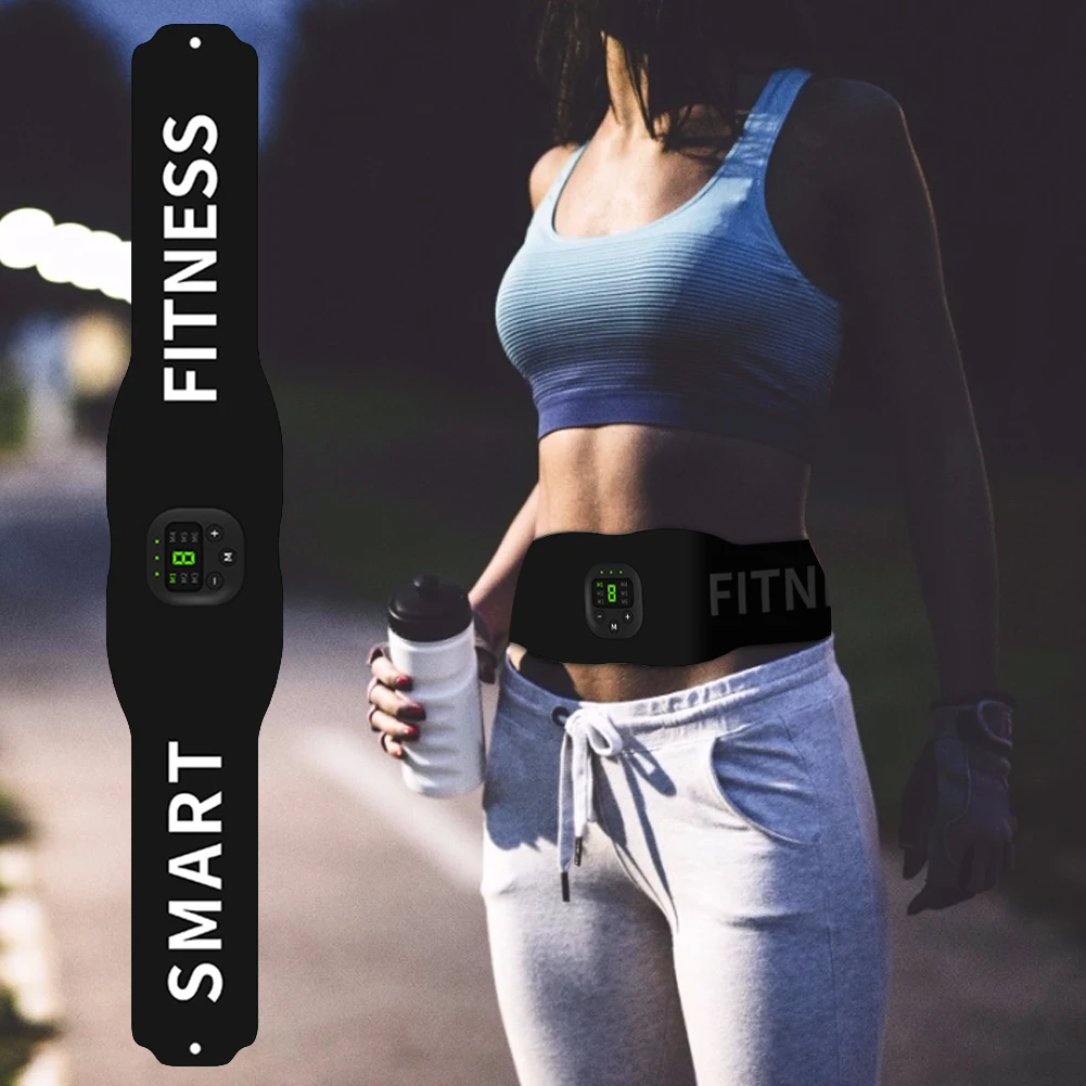 

Wireless Muscle Stimulator Trainer Smart Fitness Abdominal Training Electric Weight Loss Stickers Body Slimming Belt Unisex
