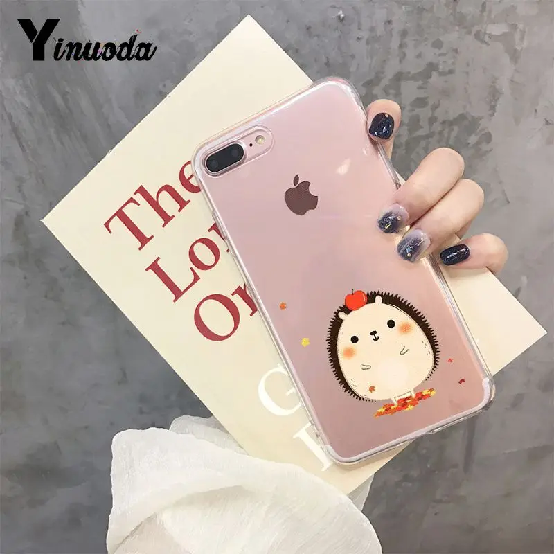 Yinuoda Kawaii Ежик сердце Модный чехол для телефона чехол для iphone 8 7 6 6S Plus X XS max 10 5 5S SE XR