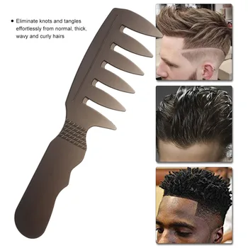 

Large Tooth Detangling Curly Hair Comb Back Head Styling Beard Oil Comb Men Hairdressing Wide Teeth Comb Hair Styling Tool