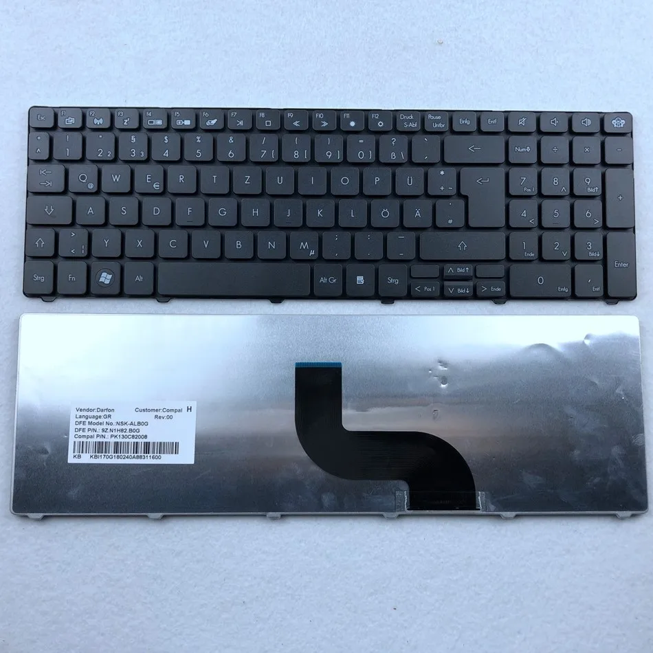 Немецкая португальский клавиатура для Packard Bell Easynote TK37 TK81 TK83 TK85 TX86 TK87 TM05 TM80 TM81 TM97 NV50