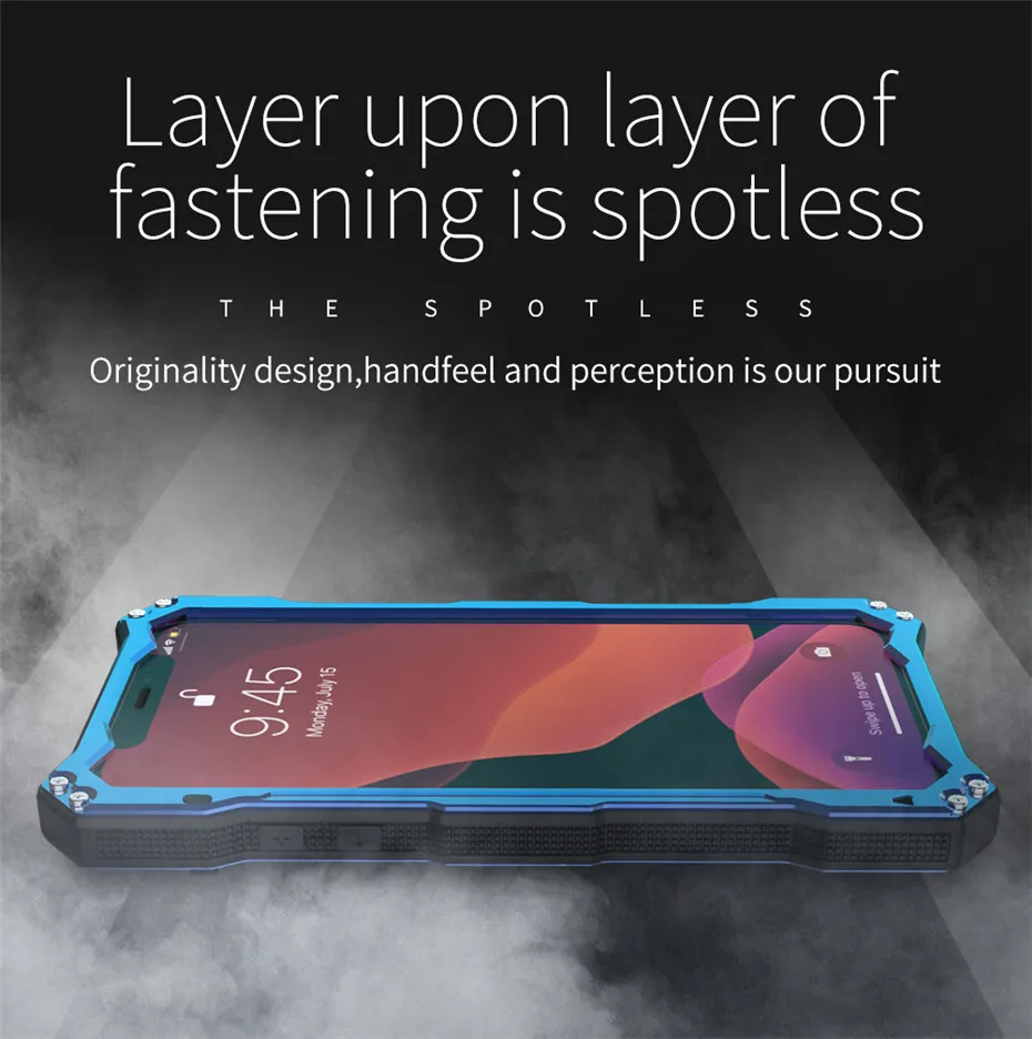 R-JUST для iPhone 11 Pro MAX противоударный Водонепроницаемый Броня металлический корпус для iPhone 11 5,8 6,1 6,5 Heavy Duty полный защитный чехол