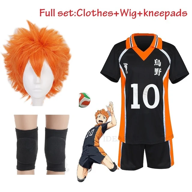 Anime haikyuu hinata shoyo cosplay traje n ° 10 voleibol shorts de manga  curta roupas de verão para adulto - AliExpress
