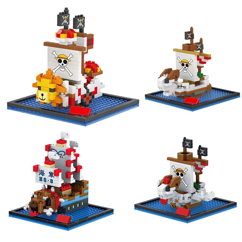 

Mini Anime One Piece Pirate Ships Model Compatible LegoING Duploes Blocks Set Building Toys For Children Christmas Gifts