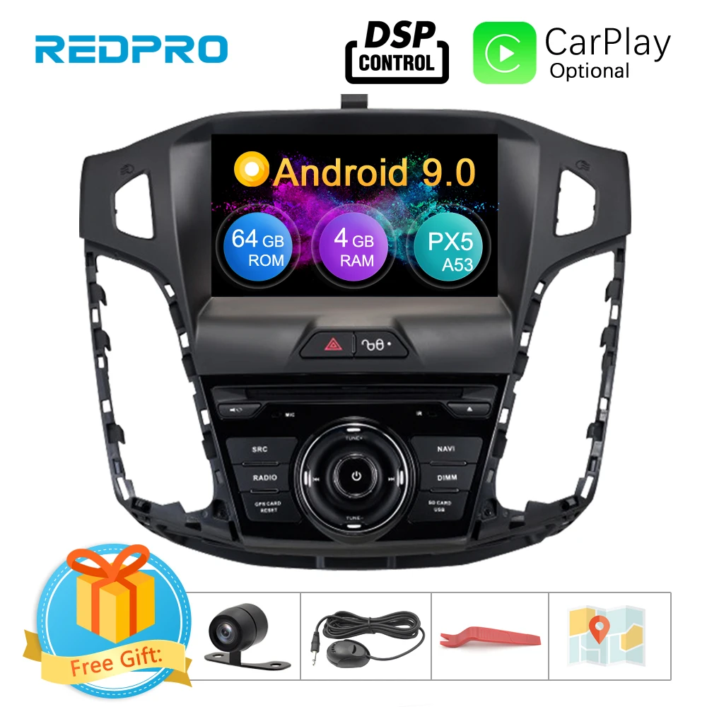 " ips 4G ram Android 9,0 автомобильный стерео dvd-плеер для Ford Focus 2012 2013 gps Navi Видео Радио wifi FM Bluetooth мультимедиа
