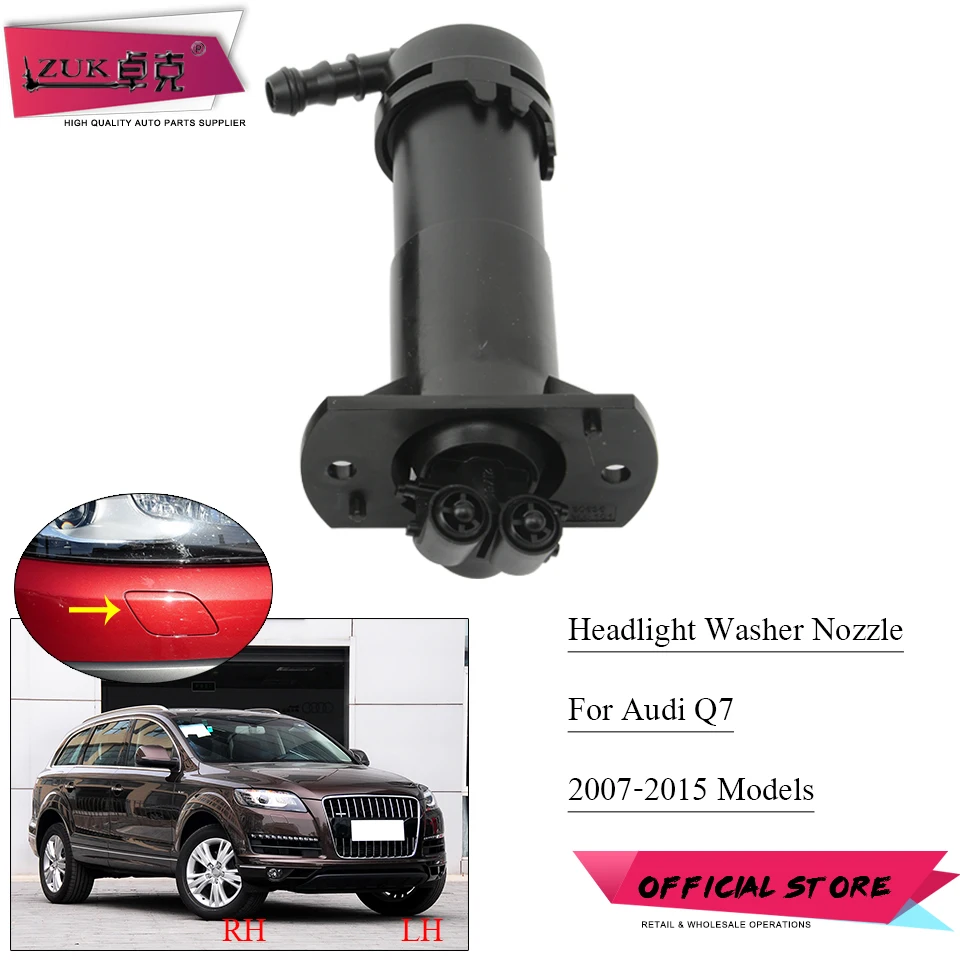 1 Piece For Audi Q7 2007 2008 2009 2010 2011 2012 2013 2014 2015 Head Light Washer Pump Headlamp Water Spray Jet Nozzle Actuator |
