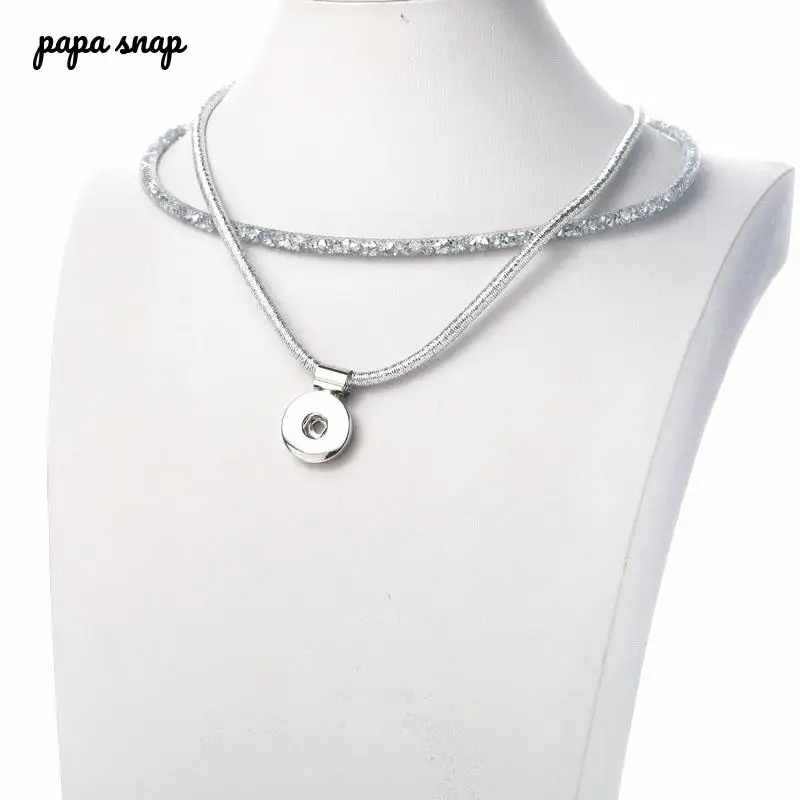 Новинка модное ожерелье с кнопками блестящее подвеской 18 мм Ювелирное Украшение