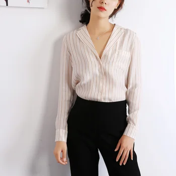 

Women Shirt Double Wave Satin Special Silk Shirt