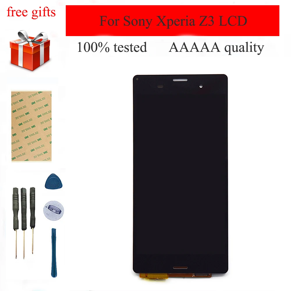 Цена Для sony Xperia Z3 D6603 D6643 D6653 сенсорный экран дигитайзер сенсорная стеклянная панель + ЖК дисплей монитор модуль в сборе