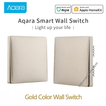 

Aqara Smart Wall Switch Golden ZigBee Wireless Switches Light Remote Control Gold Version for apple homekit Mijia Mihome