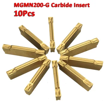 

10pcs MGMN200-G 2mm Width Carbide Insert For MGEHR MGIVR Grooving Cutter Durable And Practical