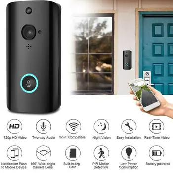 

Smart Wireless Doorbell 2.4G WiFi HD Camera Phone Bell Intercom Home Security Night Vision Real-time Video Doorbell