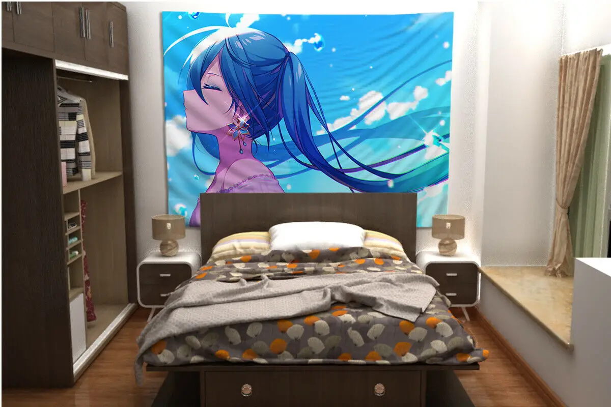 Hatsune Miku гобелен художественный чехол домашний декор