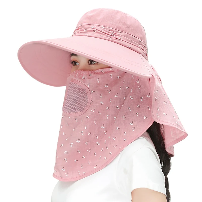 

Outdoor Foldable Quick Drying Hat Women Flap Cap Wide Brim Sunshade Detachable Neck Cover Sun Hat women cap