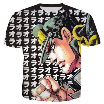 

PLstar Cosmos Anime JoJo's Bizarre Adventure Men T Shirt 3D Print Harajuku T Shirt Men/Women Hip Hop Streetwear Pullover
