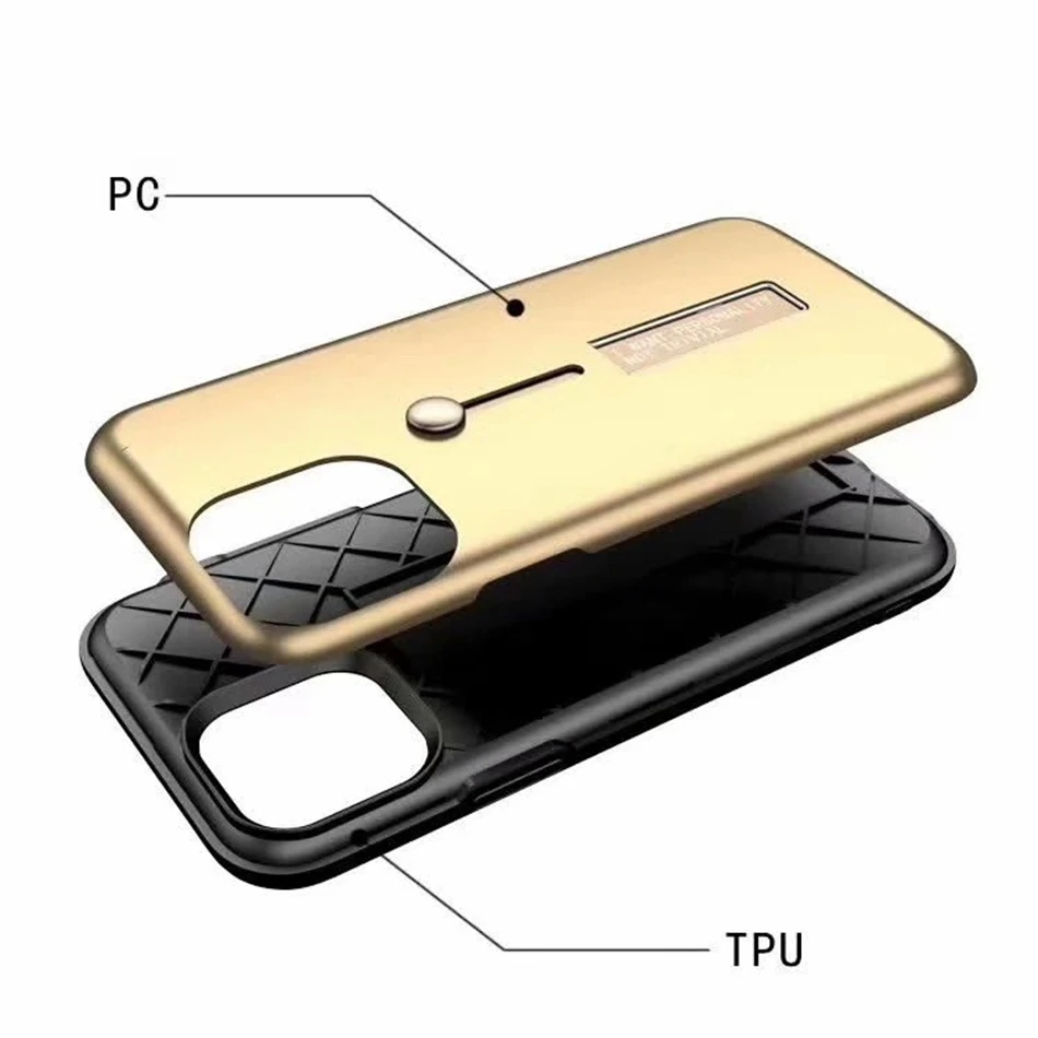 1000 шт Броня ударопрочный чехол для Apple iPhone 11 Pro XS Max XR X 8 Plus 7 6 6S SE 5 5S кольцо Крышка скрытый стенд держатель чехол