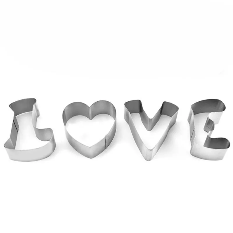 

Lover Series Design Stainless Steel Cookie Cutter LOVE Letter Shape Forms For Biscuit Mold Bakeware Pastry Confectionery Tools