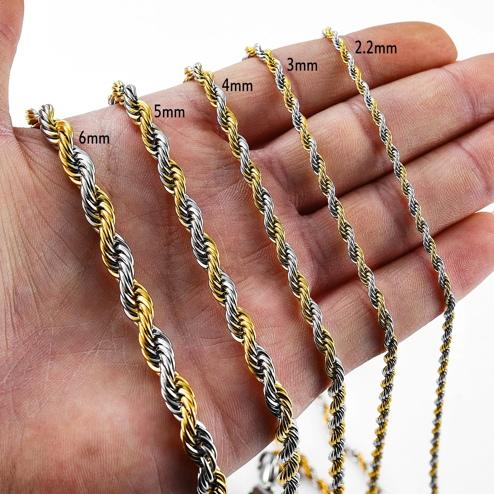 5 Colors Stainless Steel Twist Rope Chain Necklace for Women Men Black/Silver/Gold Color Plated Choker Metal Fashion Jewelry fashion necklace stainless steel necklace metal necklace choker necklace