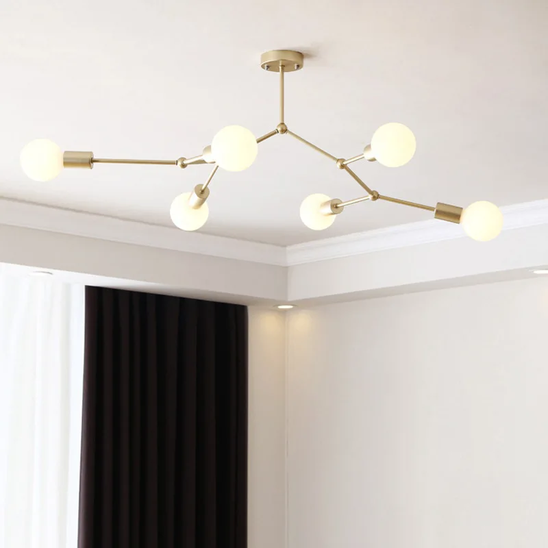  Retro Industrial Multi Heads Ceiling Lights Led White/Black Ceiling Lamp Luminaria Personality Lamp - 4000117501314